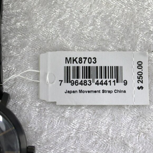 Michael Kors NEW Men’s Black Stainless Steel Watch Gold Accents $250 Retail - Picture 7 of 7